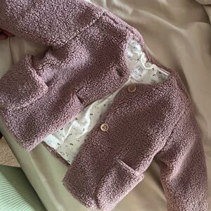 ZARA fleece double lined baby coat. Size 3-6months